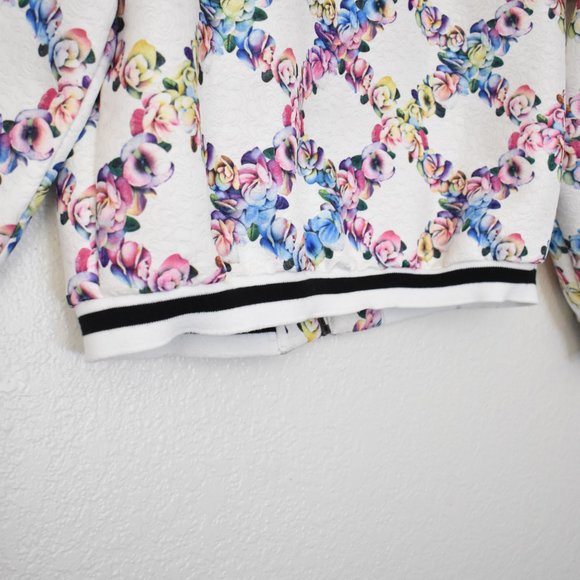 Lucca Couture Floral Bomber Jacket - Picture 15 of 16